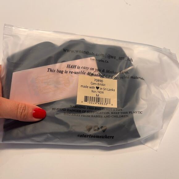 HAH Cami BrHAH Bralette in Noir NWT medium - Picture 5 of 5